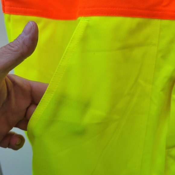 Work King By Tough Duck Safety Unlined Tricot Bib Size Large - Picture 7 of 9